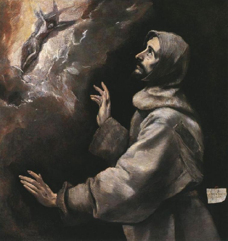 GRECO, El St. Francis Receiving the Stigmata dfh Sweden oil painting art